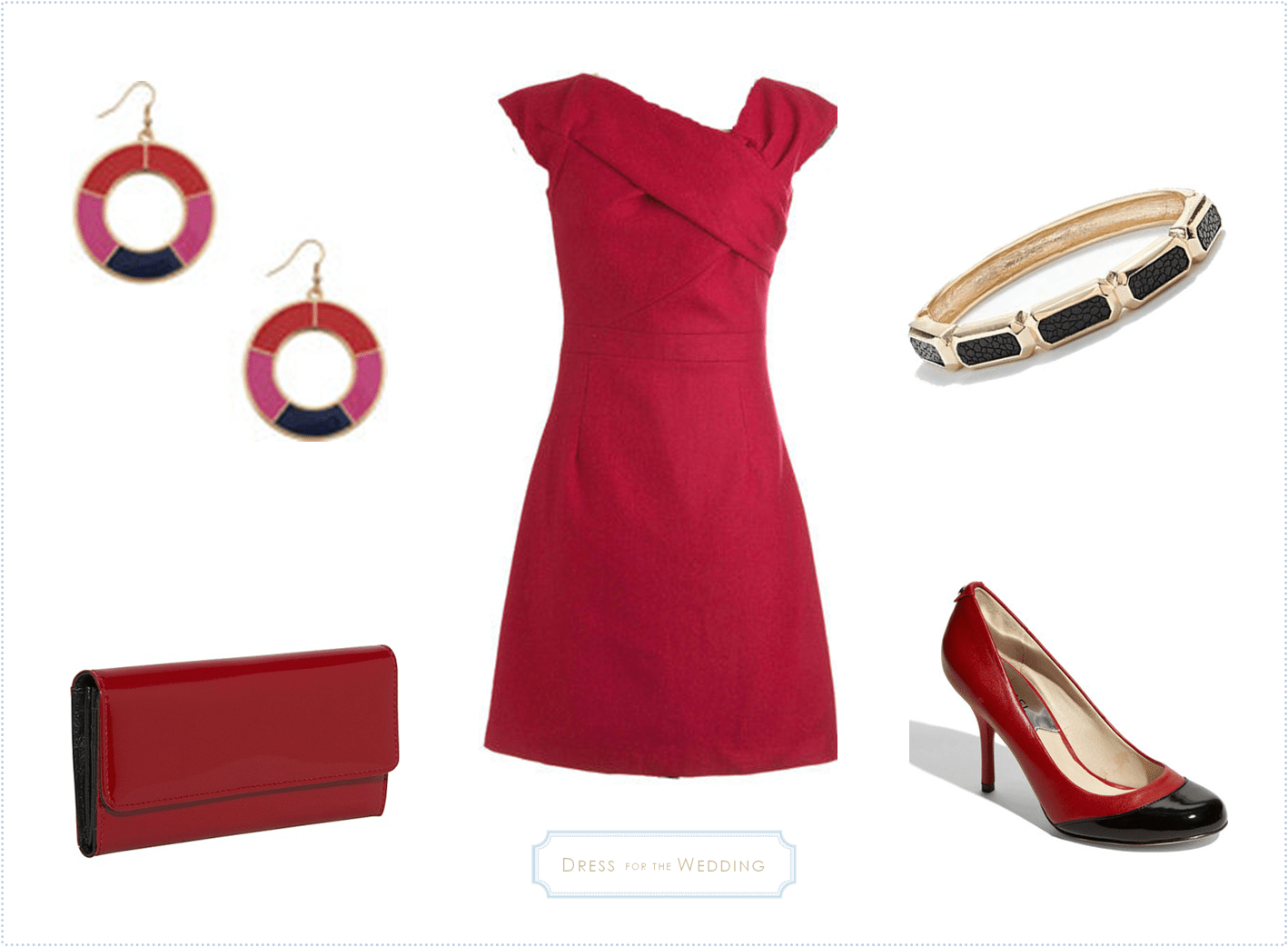 Red Dress with Black Dresses To Wear To A Fall Wedding As A Guest Red Dress with Black