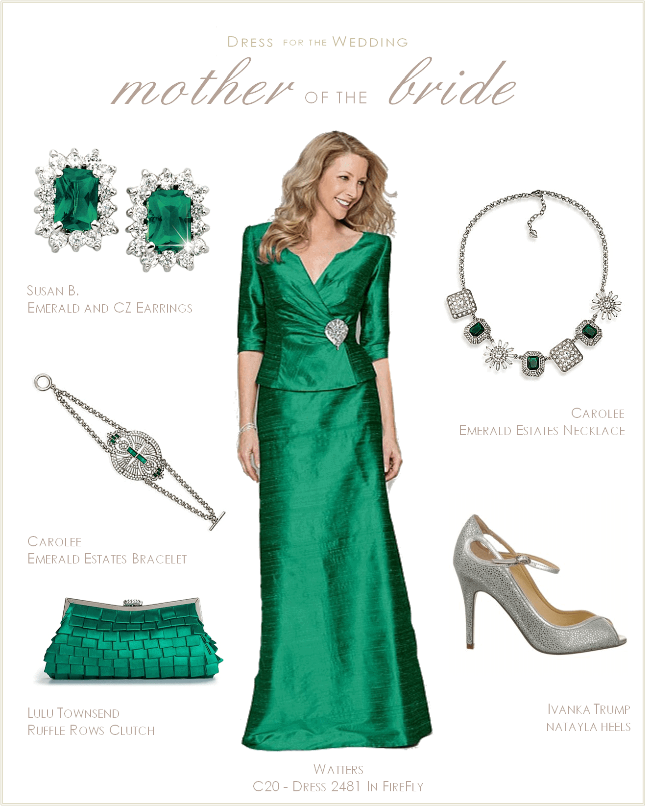 Mother of the Bride Dress: Emerald Green