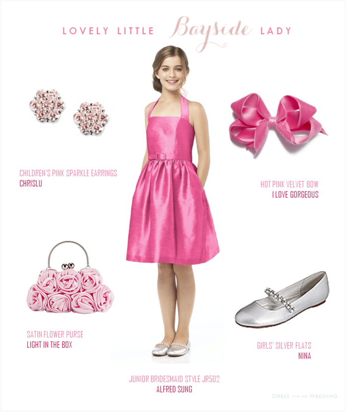Hot Pink Junior Bridesmaid Dress