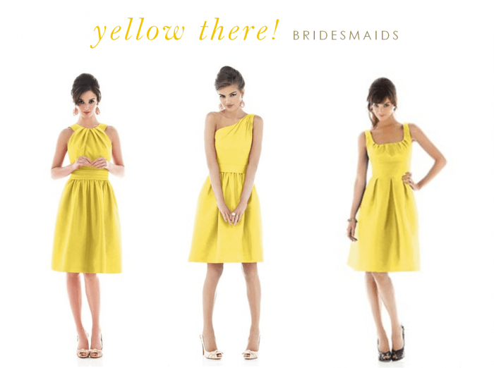 Yellow Dresses for Bridesmaids and Guests