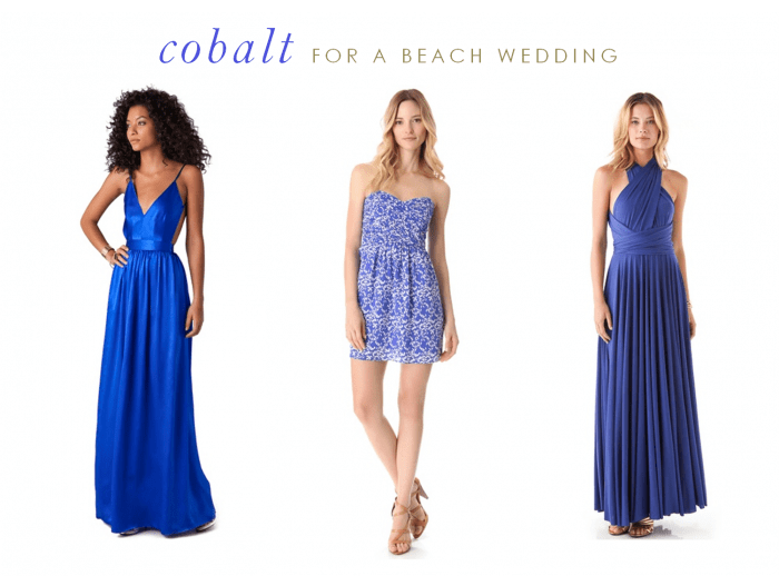 Cobalt blue dress for wedding