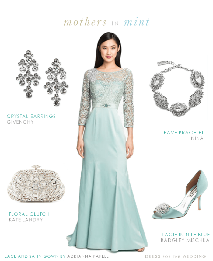 Pale Ice Blue Mother of the Bride Dress