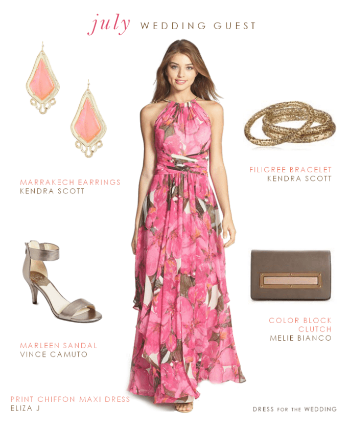 Printed Maxi Dress - What to Wear to a July Wedding