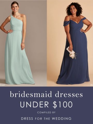 Two affordable bridesmaid dresses