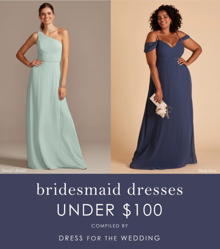 Two affordable bridesmaid dresses
