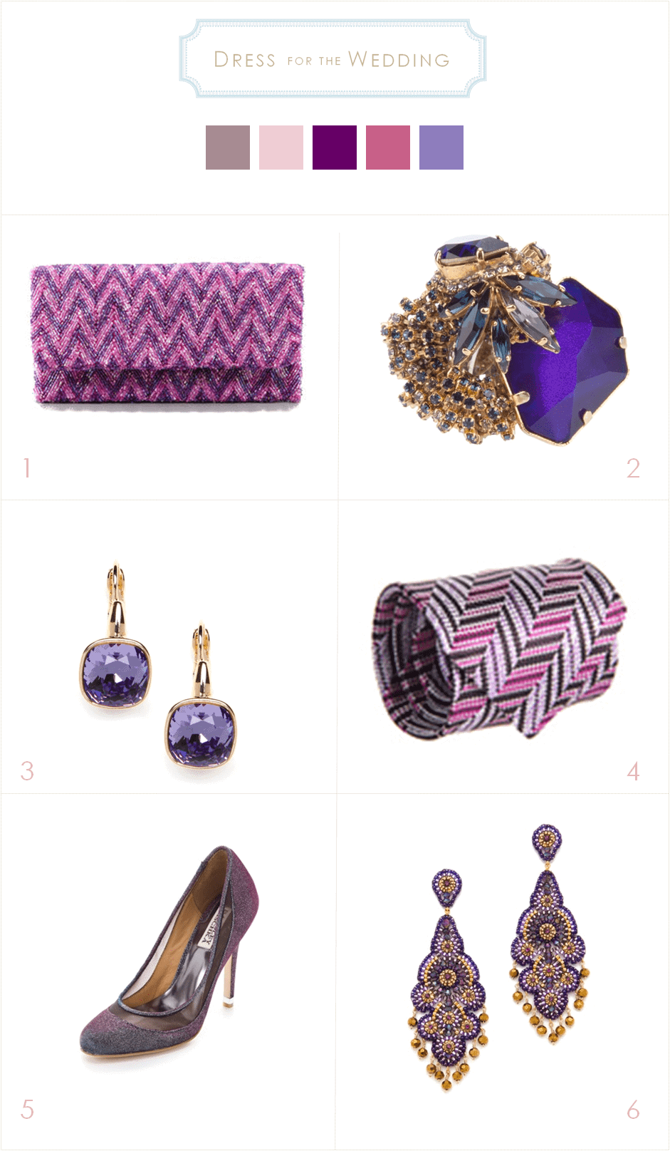 Purple Accessories for a Wedding