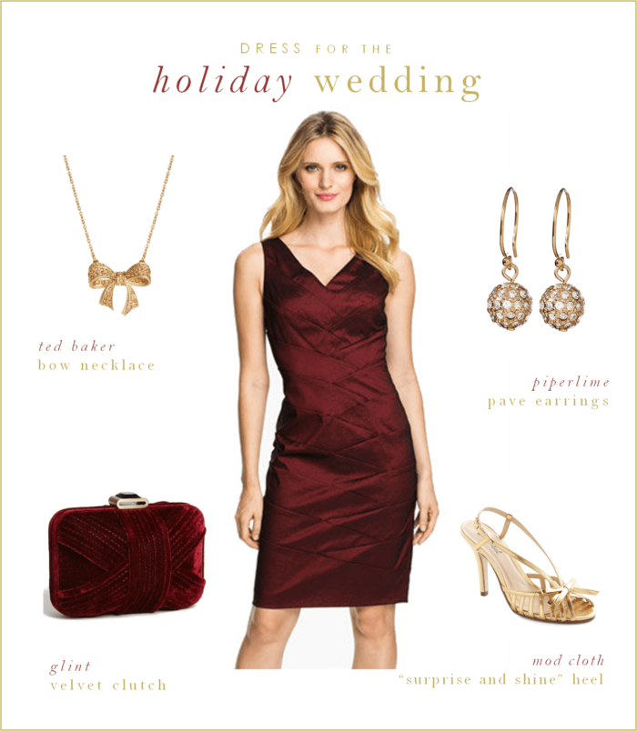 Burgundy Dress for Wedding | Holiday Winter Wedding Look