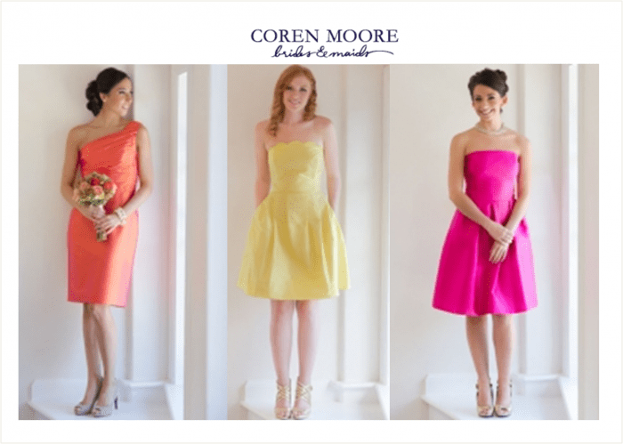 Coren Moore Short Bridesmaids Dresses