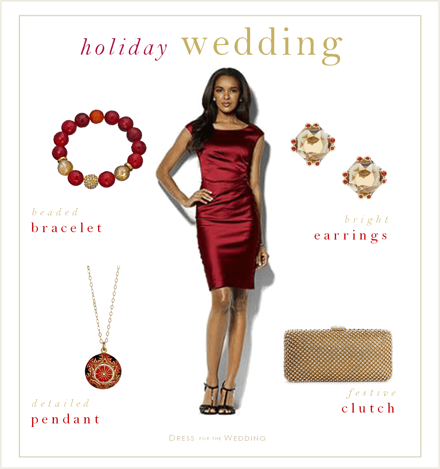 deep red dress for wedding