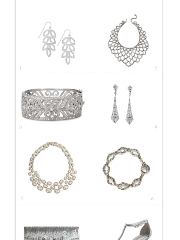 silver sparkle accessories