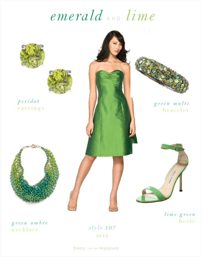 bright emerald green dress