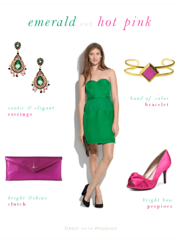 Emerald Green and Hot Pink