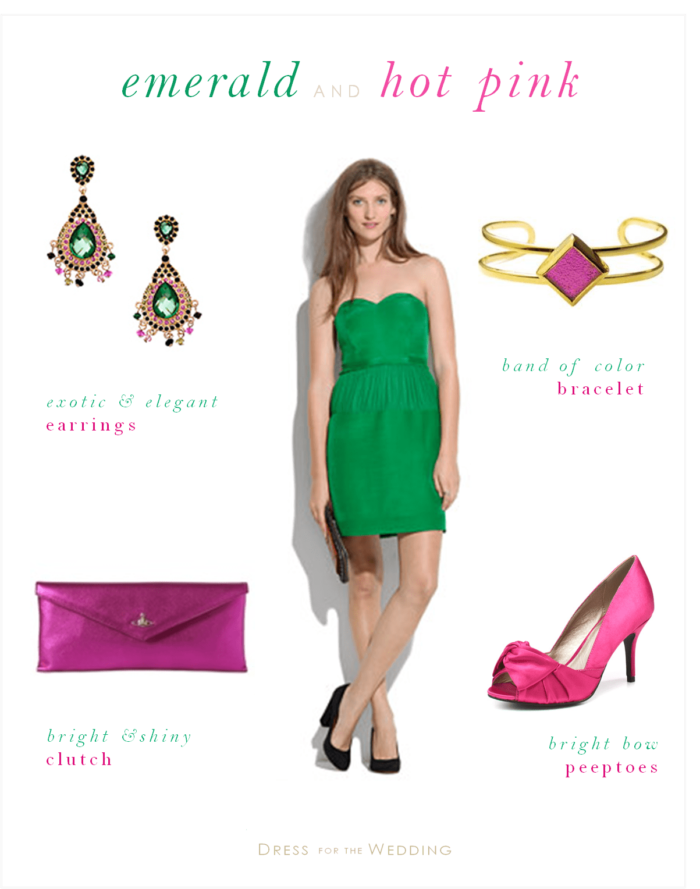 Emerald Green and Hot Pink