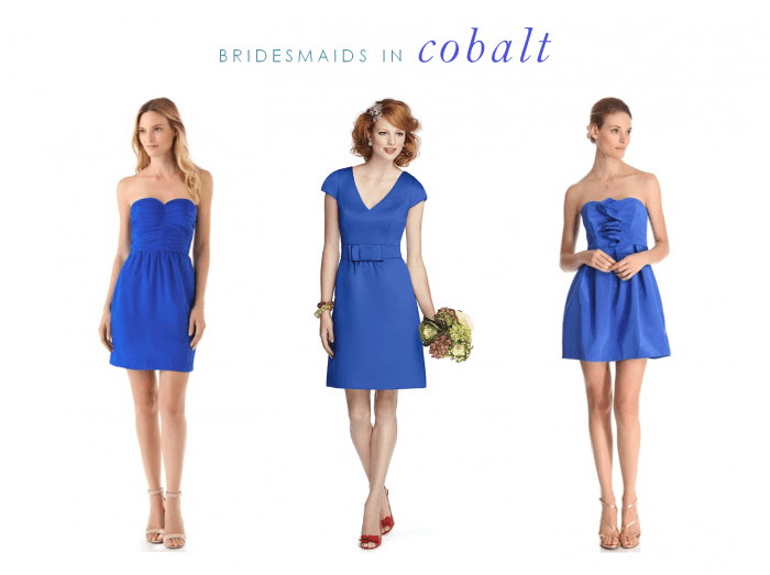 Cobalt Blue Bridesmaids Dresses