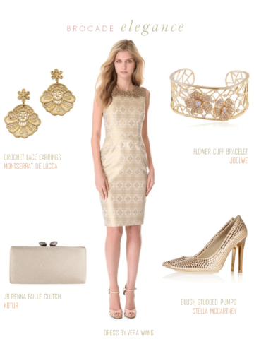 Gold Brocade Dress