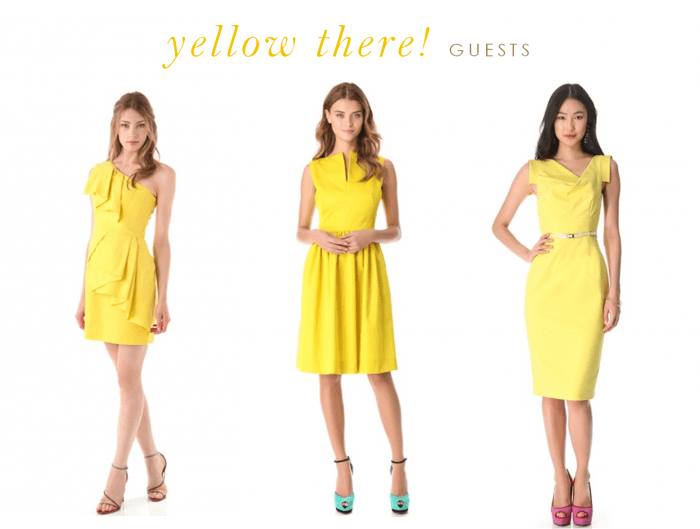 Yellow Dresses for Bridesmaids and Guests