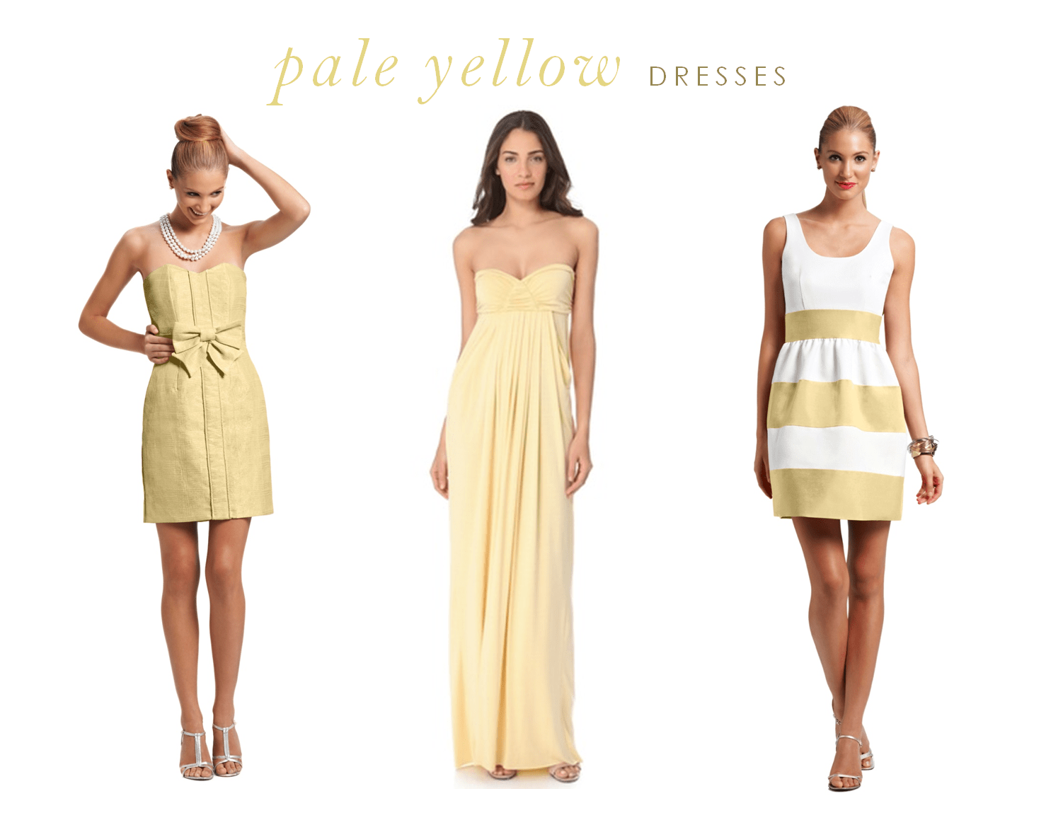 Light Yellow Bridesmaids Dress