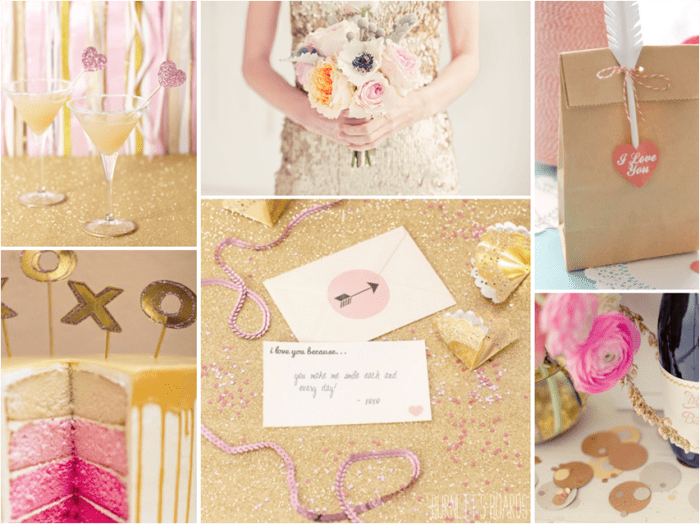 pink gold wedding