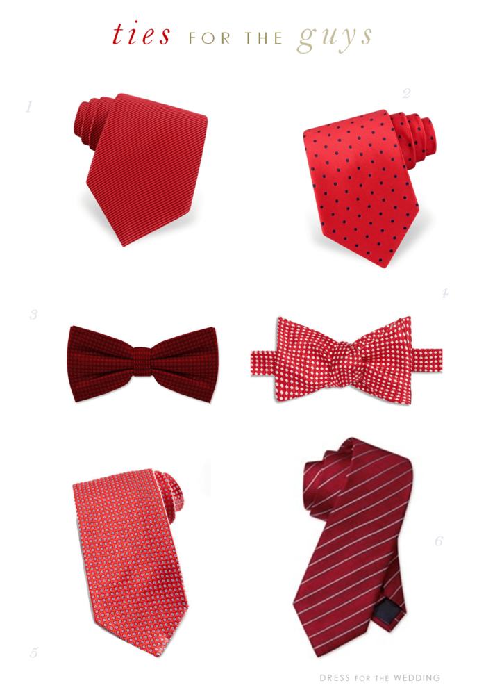 red groomsmen ties