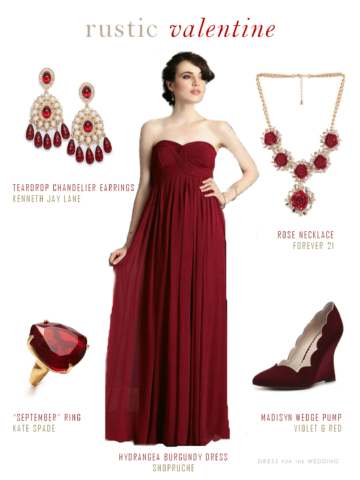 burgundy bridesmaids dress