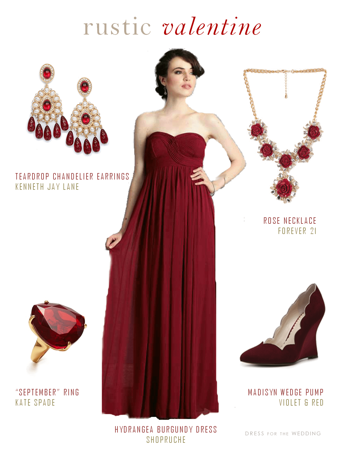 Burgundy Bridesmaids Dress | Rustic Red Wedding