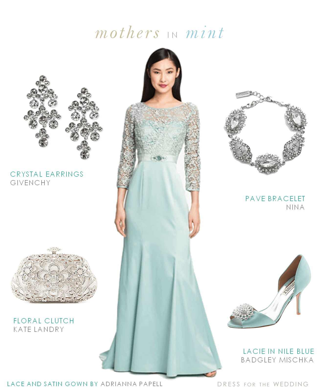 Pale Ice Blue Mother of the Bride Dress