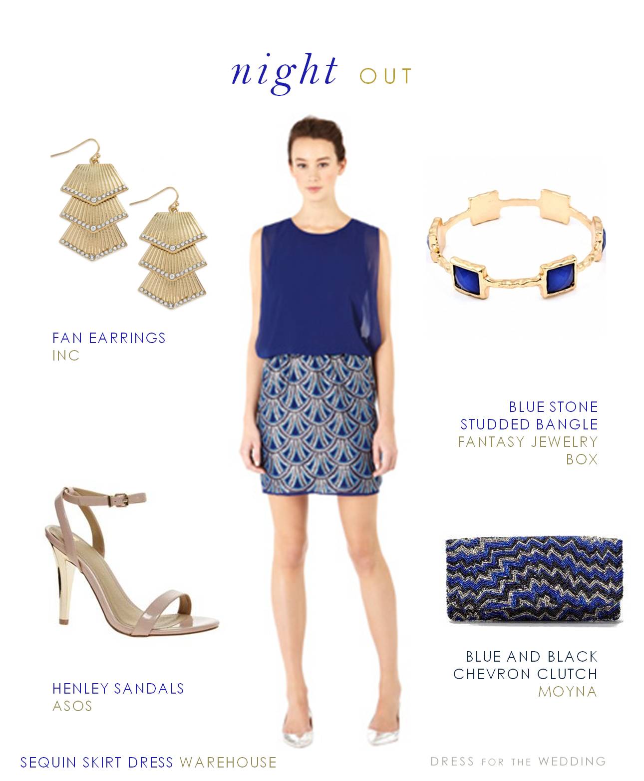 warehouse blue sequin dress