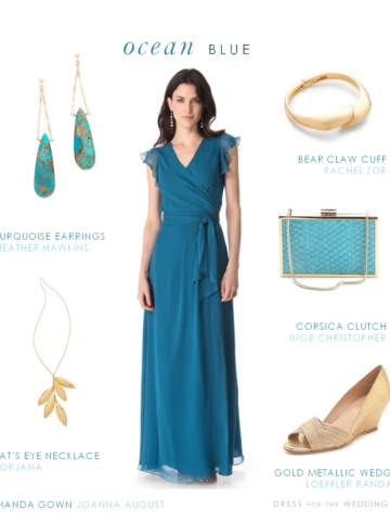 Blue Joanna August Gown for Beach Wedding