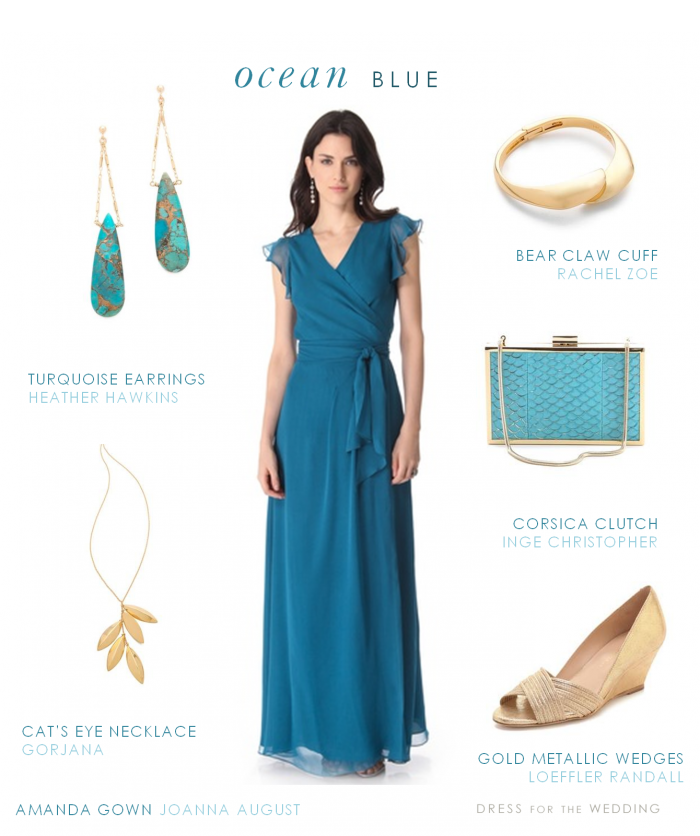 Blue Joanna August Gown for Beach Wedding