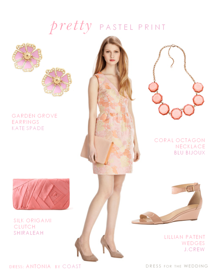 Peach and Pink Floral Dress