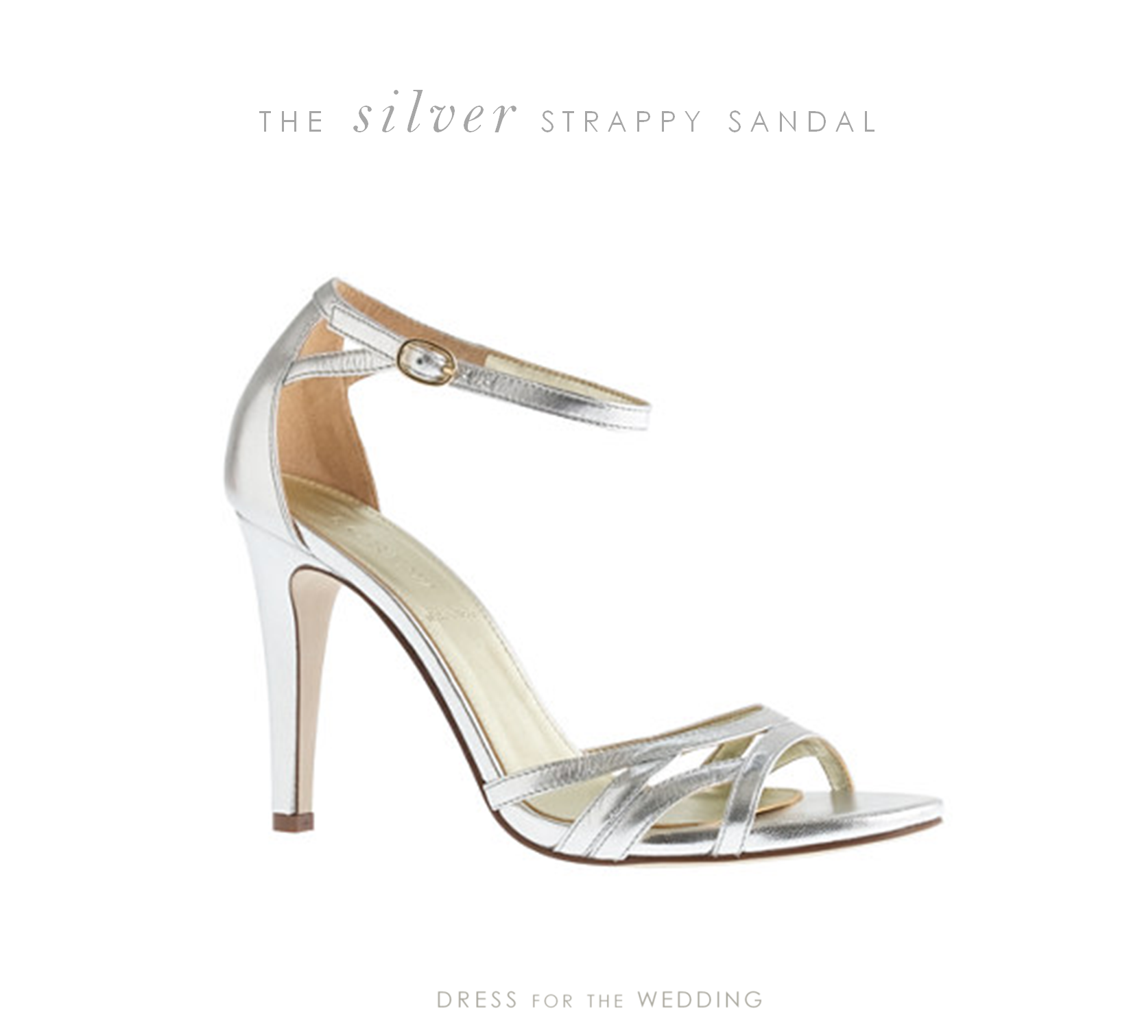 silver strappy heels wide width