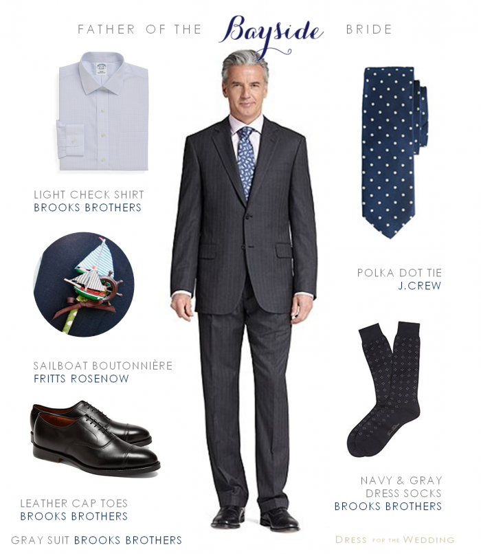 Gray suit for groom or father of the bride