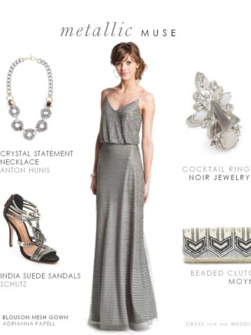wedding what accessories to wear with a grey dress