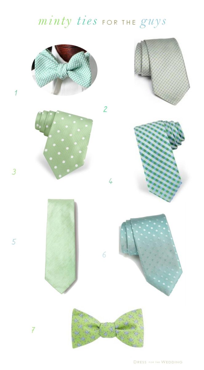 Mint Ties for Weddings for Groomsmen