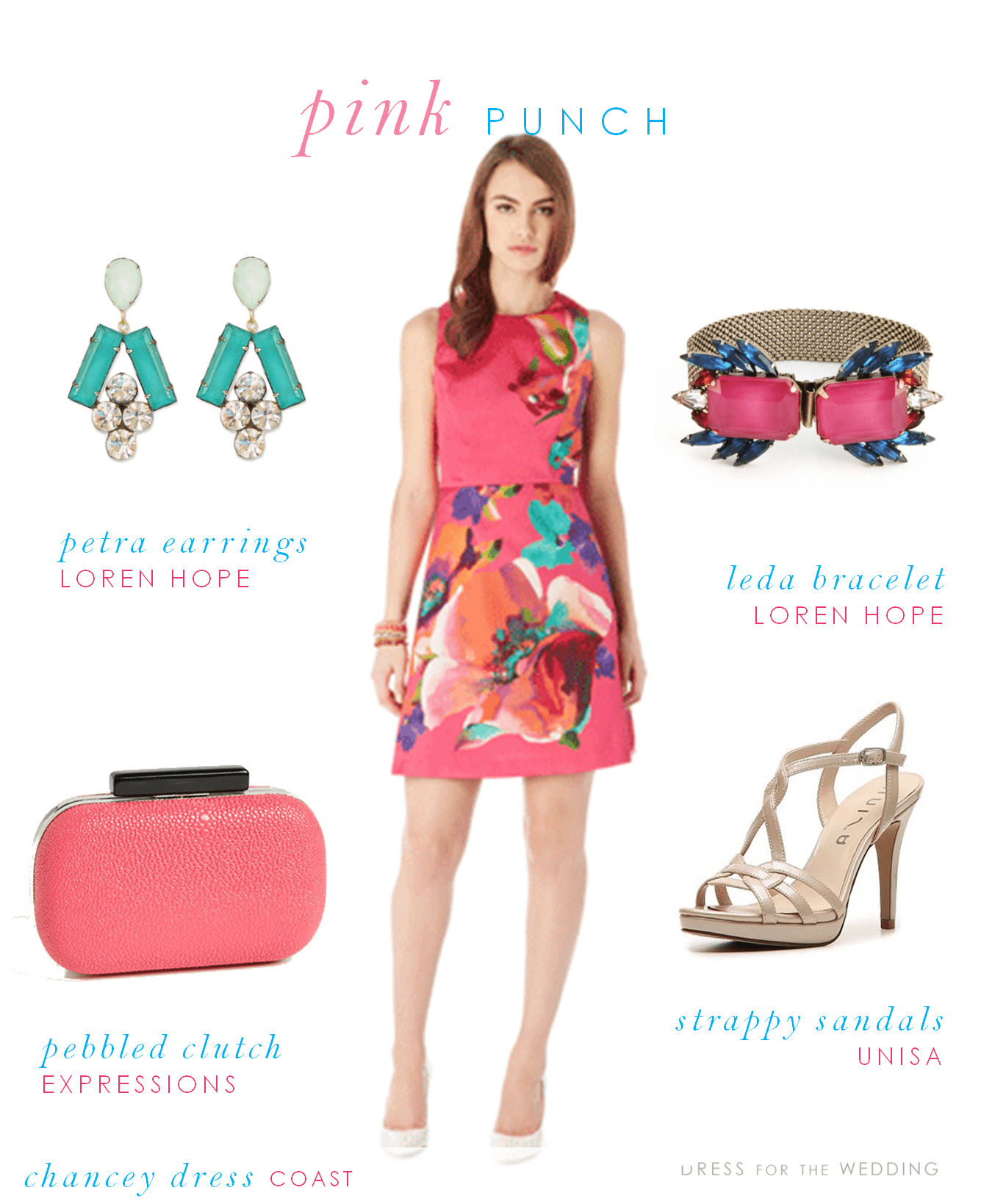 Coral Pink Dress Accessories
