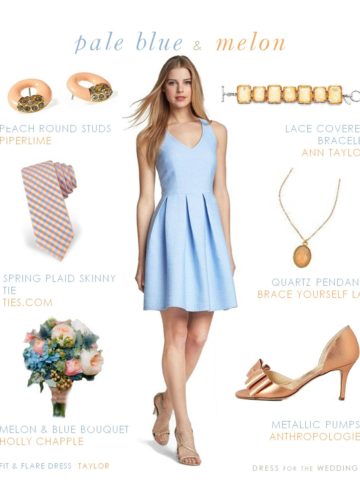 Blue and Melon Wedding Colors