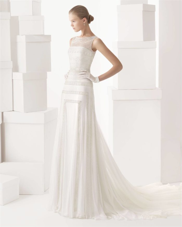 Cintia by Rosa Clara Beaded Wedding Gown in an Art Deco Style