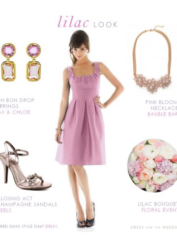 Lilac Bridesmaid Dress and Accessories