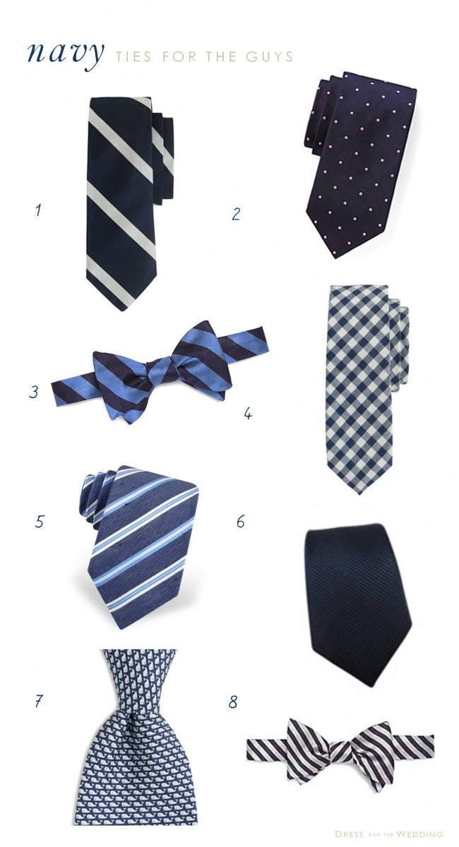 Navy Ties for Groomsmen