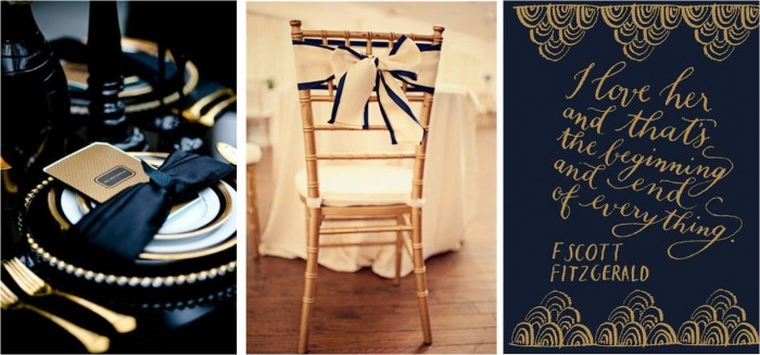 Navy and Gold Wedding Inspiration