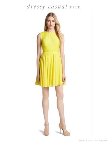 Yellow Dressy Casual Dress