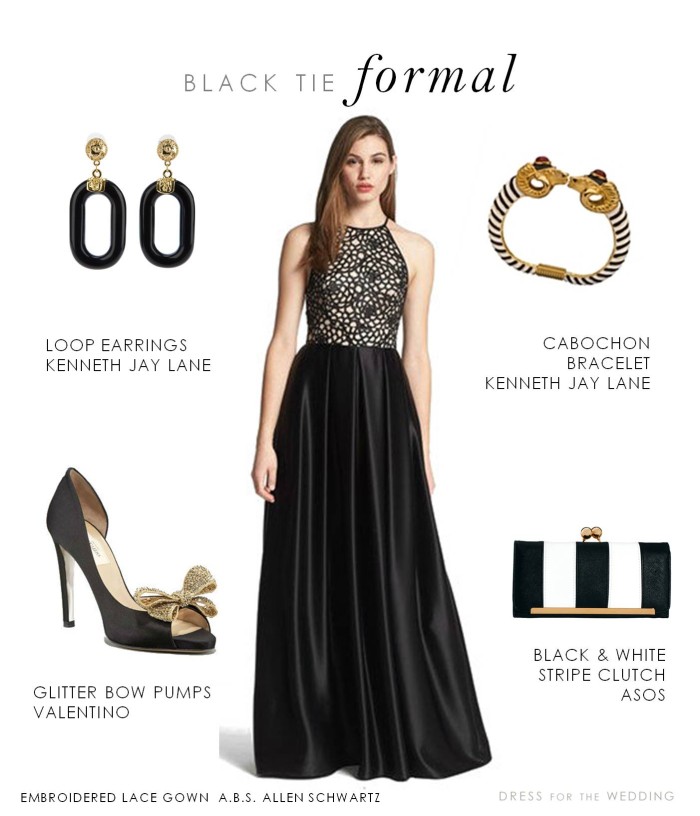 black tie formal wear for women