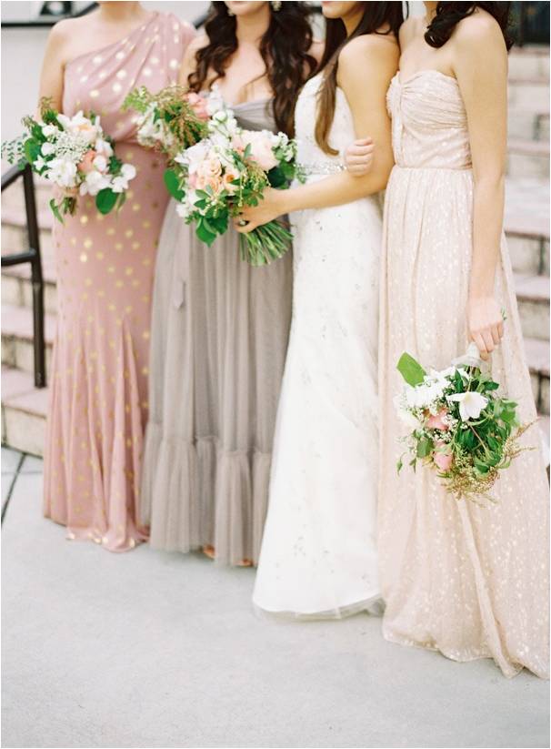 Blush and Neutral Bridesmaids