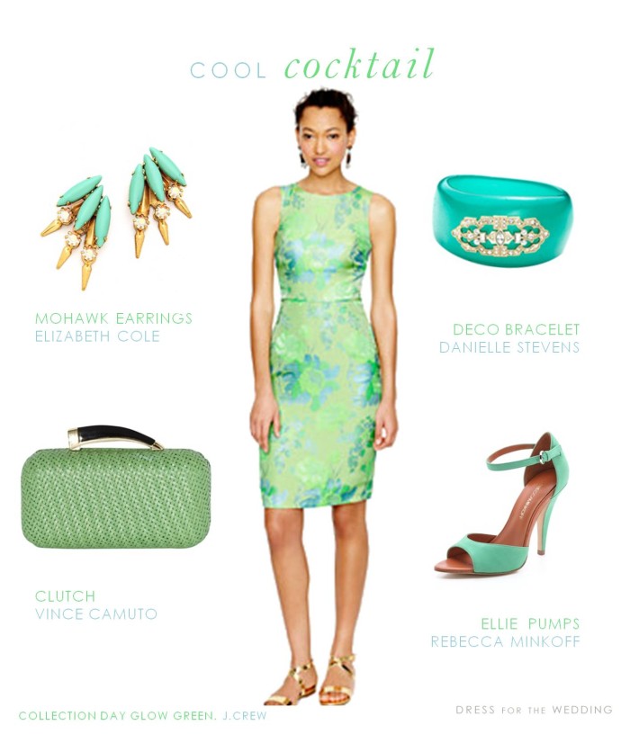 Mint Green and Aqua Cocktail Dress for a wedding