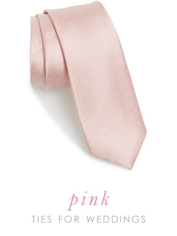 pink wedding ties