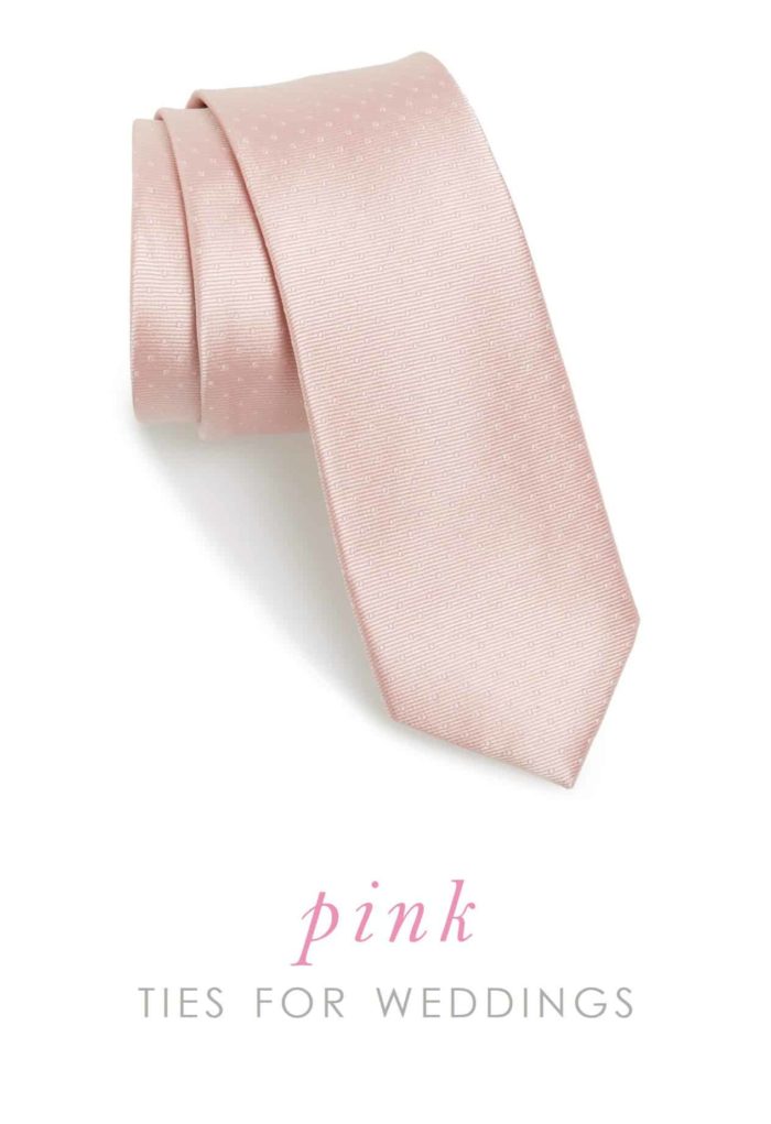 pink wedding ties