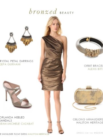Bronze Cocktail Dress, ress for an autumn wedding
