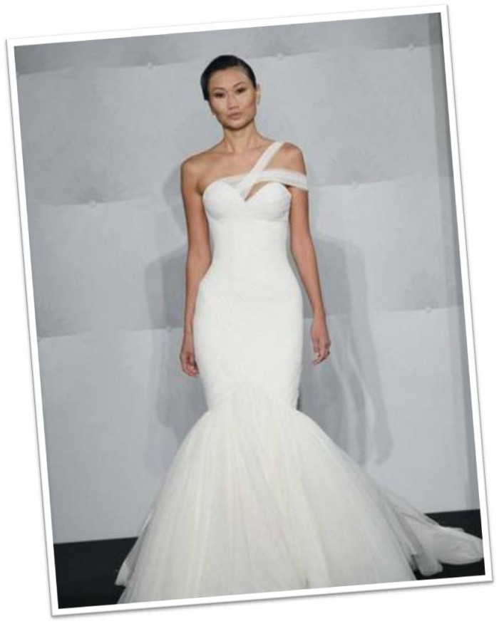 Mark Zunino Asymmetrical Tulle Gown from Kleinfeld