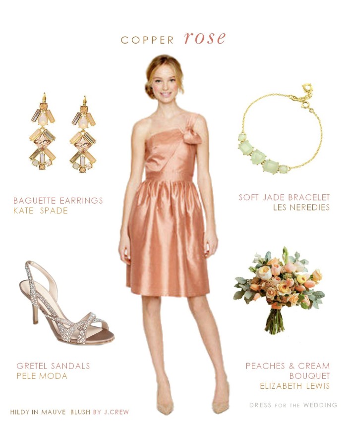 Rose Gold Bridesmaid Dress, Hildy by J.Crew Mauve Blush