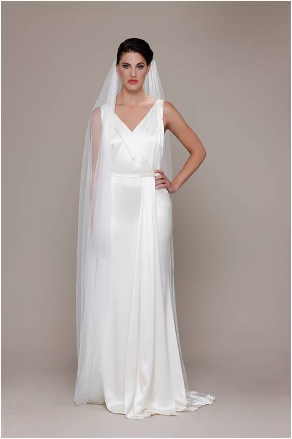 Goddess Draped Wedding Dress